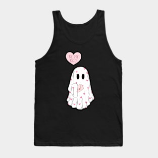 My Boo Valentine Cute Pink Heart Ghost Valentine Tank Top